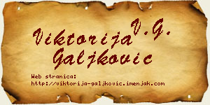 Viktorija Galjković vizit kartica